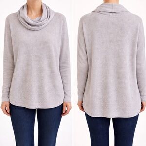 AllSaints Rio Roll Neck Ribbed Sweater | Wool/Cotton | Hi-Low